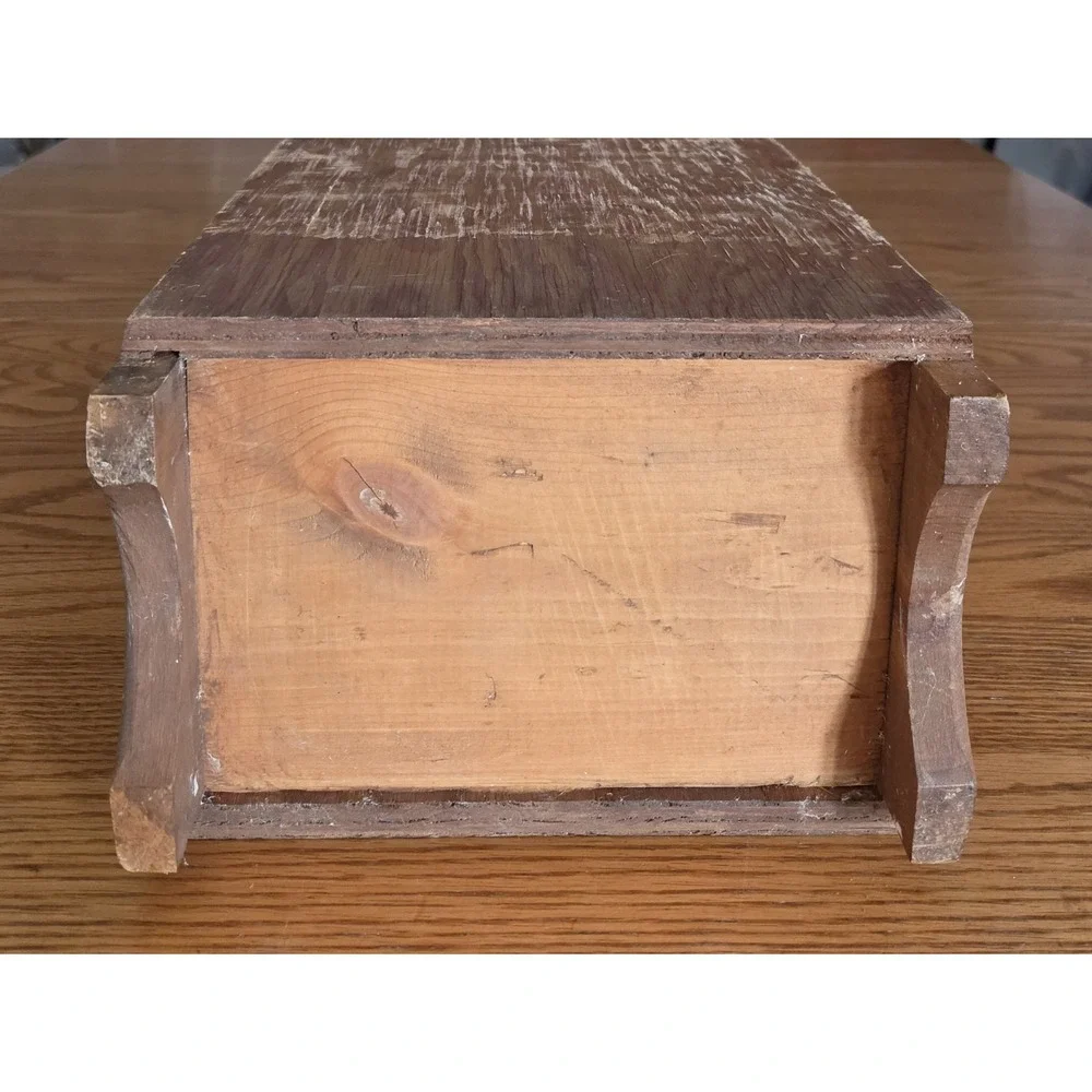 Vintage Wood Umbrella Caddy Holder cutout Hearts Cottagecore Farmhouse Decor